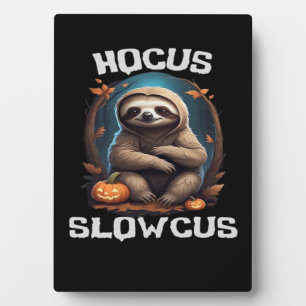 Hocus Slowcus Luiaard liefhebbers Halloween kostuu Fotoplaat