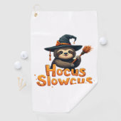 Hocus Slowcus Luiaard liefhebbers Halloween kostuu Golfhanddoek (Insitu)