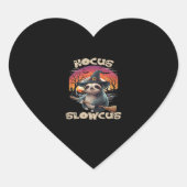 Hocus Slowcus Luiaard liefhebbers Halloween kostuu Hart Sticker (Voorkant)