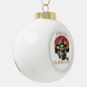 Hocus Slowcus Luiaard liefhebbers Halloween kostuu Keramische Bal Ornament (Links)