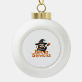 Hocus Slowcus Luiaard liefhebbers Halloween kostuu Keramische Bal Ornament (Voorkant)