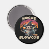 Hocus Slowcus Luiaard liefhebbers Halloween kostuu Magneet (Voorkant / Achterkant)