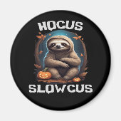 Hocus Slowcus Luiaard liefhebbers Halloween kostuu Magneet (Voorkant)