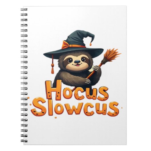 Hocus Slowcus Luiaard liefhebbers Halloween kostuu Notitieboek (Voorkant)