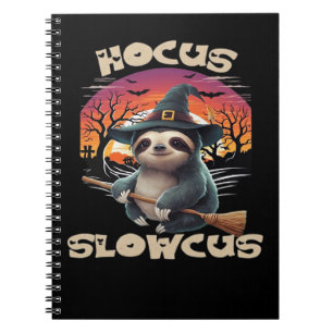 Hocus Slowcus Luiaard liefhebbers Halloween kostuu Notitieboek