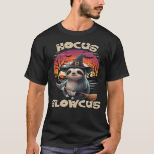 Hocus Slowcus Luiaard liefhebbers Halloween kostuu T-shirt