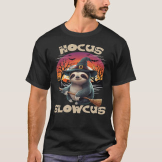 Hocus Slowcus luiaardliefhebbers Halloween kostuum T-shirt