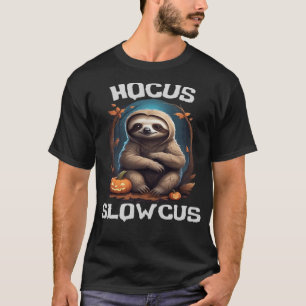 Hocus Slowcus luiaardliefhebbers Halloween kostuum T-shirt