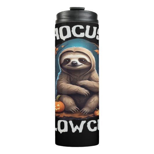 Hocus Slowcus Sloth lovers Halloween costume tee E Thermosbeker (Voorkant)