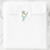 Hod Carrier Stickman Ronde Sticker (Tas)