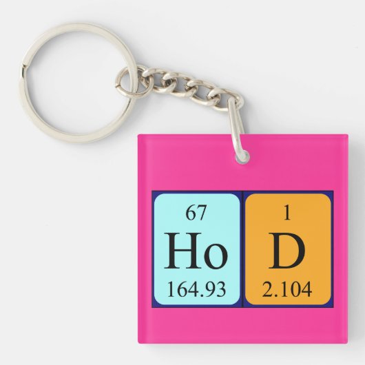 HoD periodieke lijst woordkeyring Sleutelhanger (voorkant)