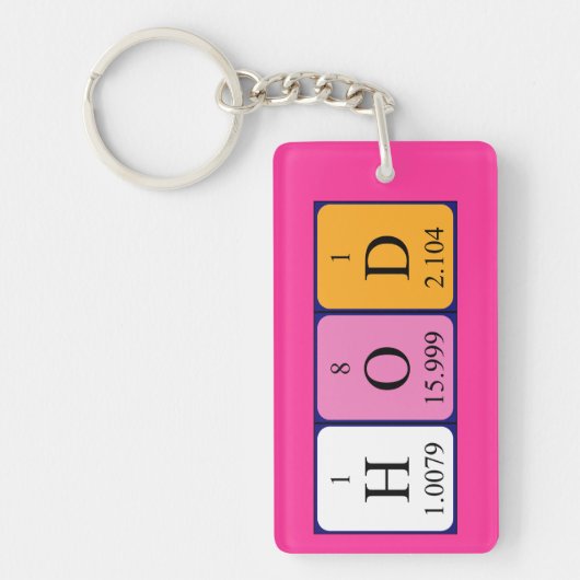 HoD periodieke lijst woordkeyring Sleutelhanger (Voorkant)