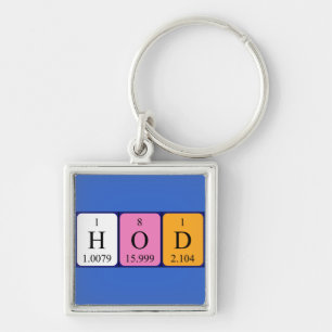 HoD periodieke lijst woordkeyring Sleutelhanger
