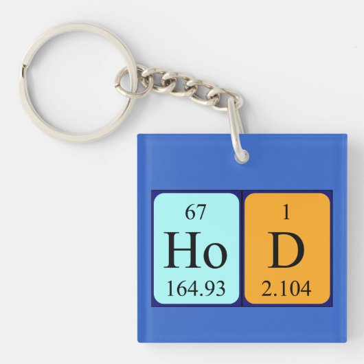 HoD periodieke lijst woordkeyring Sleutelhanger (voorkant)