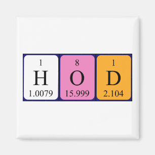 HoD periodieke lijst woordmagneet Magneet