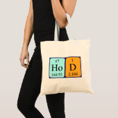 HoD periodieke lijstwoord canvas tas (Voorkant (product))