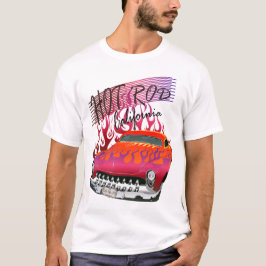 hod rod california by hipster skulls t-shirt
