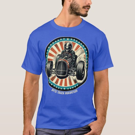 Hod Rod Racing Comic Book Style T-shirt (Voorkant)