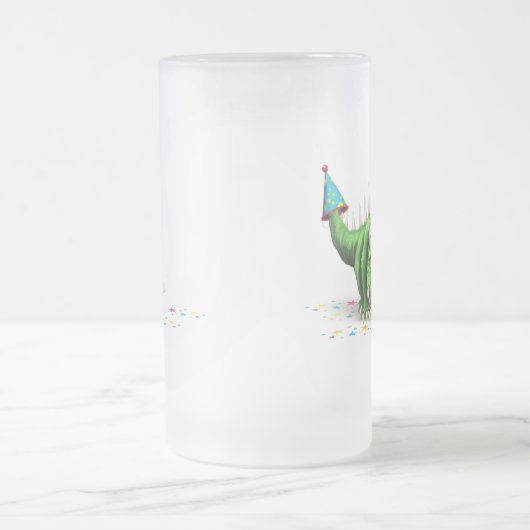 Hodag Feest met Cake Frosted Glass Beer Mok (Center)