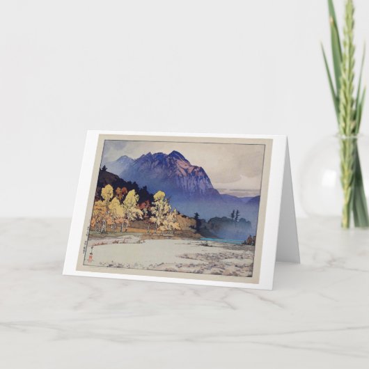 Hodaka-yama na regen, Yoshida, Woodcut Kaart (Voorkant)