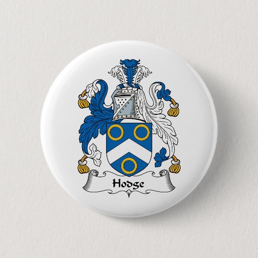 Hodge Family Crest Ronde Button 5,7 Cm (Voorkant)