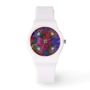 Hodge Podge Floral Abstract Horloge