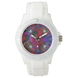 Hodge Podge Floral Abstract Horloge