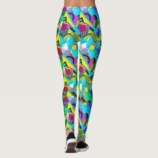 Hodge Podge van kleur en patroon Leggings (Achterkant)