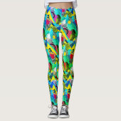 Hodge Podge van kleur en patroon Leggings (Voorkant)