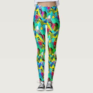 Hodge Podge van kleur en patroon Leggings