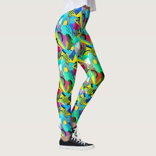 Hodge Podge van kleur en patroon Leggings (Rechts)