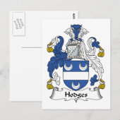 Hodges Family Crest Briefkaart (Voorkant / Achterkant)