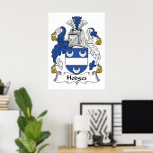 Hodges Family Crest Poster (Thuiskantoor)