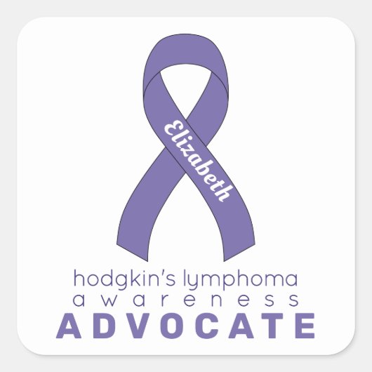 Hodgkin lymfoom Advocate White Vierkante Sticker (Voorkant)
