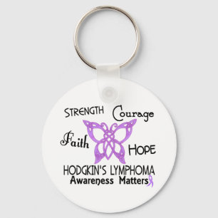 Hodgkin lymfoom Celtic Butterfly 3 Sleutelhanger