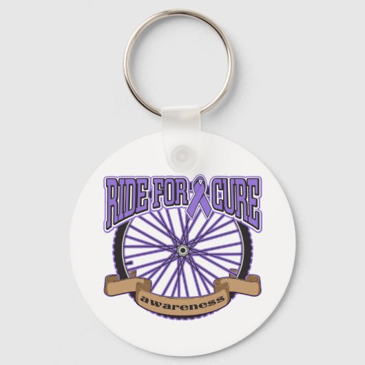 Hodgkin lymfoom Ride for Cure Sleutelhanger (Voorkant)