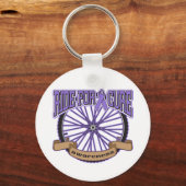 Hodgkin lymfoom Ride for Cure Sleutelhanger (Voorkant)