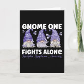 Hodgkin Lymphoma Cancer Violet Ribbon Gnome Kaart (Voorkant)
