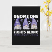 Hodgkin Lymphoma Cancer Violet Ribbon Gnome Kaart (Gele Bloem)