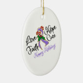 Hodgkin Lymphoma Hope Love Cure Prettige feestdage Keramisch Ornament (Rechts)