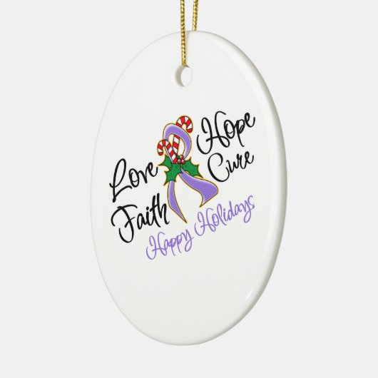 Hodgkin Lymphoma Hope Love Cure Prettige feestdage Keramisch Ornament (Links)