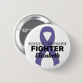Hodgkin Lymphoma Ribbon White Button (Voorkant /achterkant)