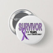 Hodgkins Lymfoom 11 jaar overlevingsgezwel Ronde Button 5,7 Cm (Voorkant /achterkant)