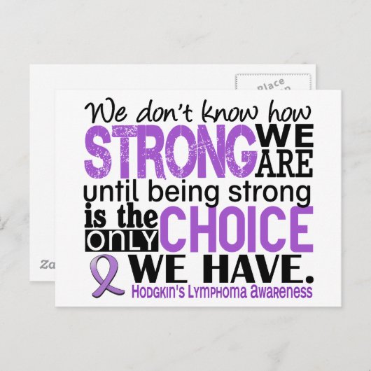 Hodgkin's lymfoom hoe sterk we zijn briefkaart (Voorkant / Achterkant)