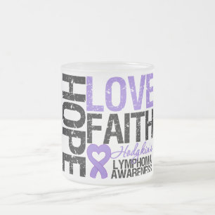 Hodgkin's Lymfoom HOPE LOVE FAITH Matglas Koffiemok