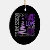 Hodgkin's Lymfoom Kerstmis 1 Keramisch Ornament (Rechts)