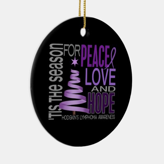 Hodgkin's Lymfoom Kerstmis 1 Keramisch Ornament (Rechts)