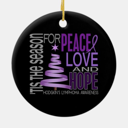 Hodgkin's Lymfoom Kerstmis 1 Keramisch Ornament (Achterkant)