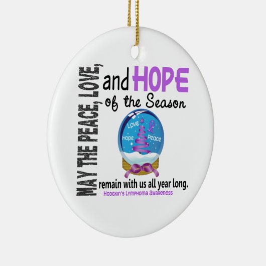 Hodgkin's Lymfoom Kerstmis 3 SnowGlobe Ornamenten (Rechts)