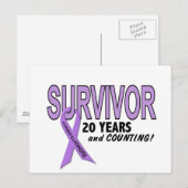 Hodgkins Lymphoma 20 jaar overlevingsduur Briefkaart (Voorkant / Achterkant)